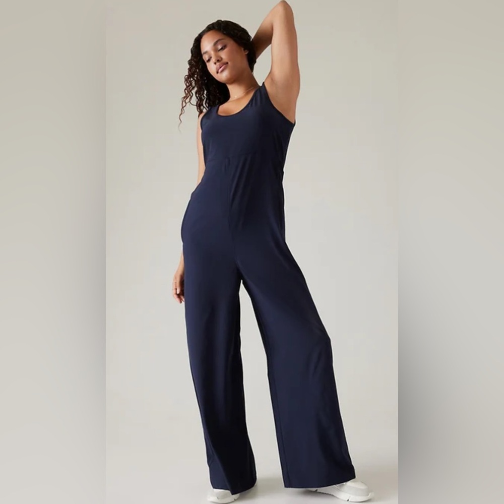 Athleta Navy Passenger Jumpsuit